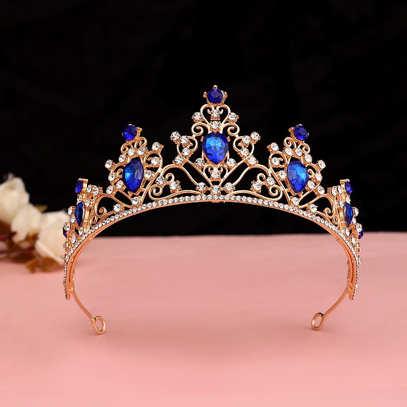 Black Baroque Crown Tiara Bride Eighteen Female Bar Mitzvah Birthday Princess Crown