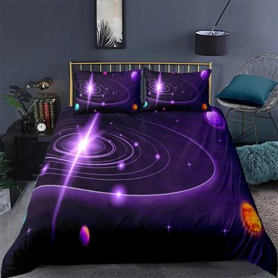 Starry Sky Bedding Set Boundless Abstract Galaxy Print Duvet Cover Microfiber Mysterious Outer Space Comforter Cover Twin Queen