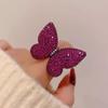 Spille Spilla a Farfalla con Zirconi Intarsiati in Cristallo Blu per Donne Strass Insetto Corsage Matrimonio Festa Abbigliamento Decorazione Gioielli Regalo