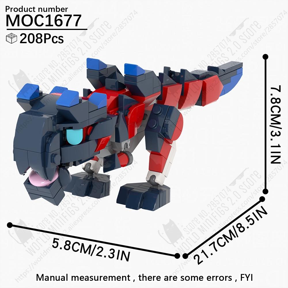 MOOXI Action Game Series Dragon Monster Anime Figures Building Blocks Adults Set MOC Bricks DIY Assembly Kids Toys Birthday Gift