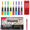 16Pcs Multicolored Glowing Highlighter Fluorescent Color Marker Pens For Note Taking Sketching Highlighting Doodling