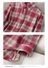 Women's Brushed Plaid Shirt, 2026 Spring Retro Hong Kong Style, Versatile Long Sleeve Plus Size, 200 Jin.