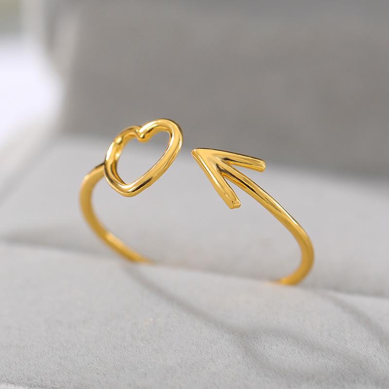 Korean Flower Design High-End Gold-Plated Ring