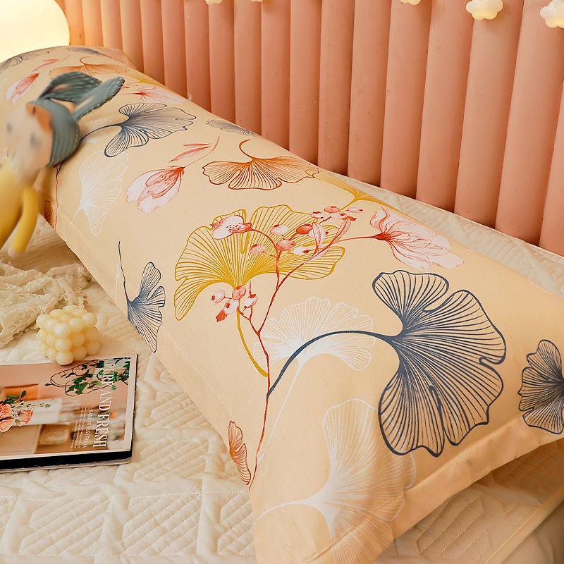 Comfortable Pure Cotton Pillowcase 90/120/150/180cm Long Bedside Cushion Cover Sweet Romantic Print Girls Room Lovers Pillowcase 1pc 90x50cm