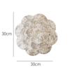 Light Luxury Natural Shell Tray Dining Table Insulating Mat Desktop Organizer Flower Trimmed Decorative Placemats