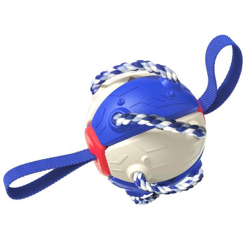 

Pet Supplies Factory Wholesale Company New Best Selling Amazon Outdoor Training Frisbee Interactive Football Dog Toys American Blue
