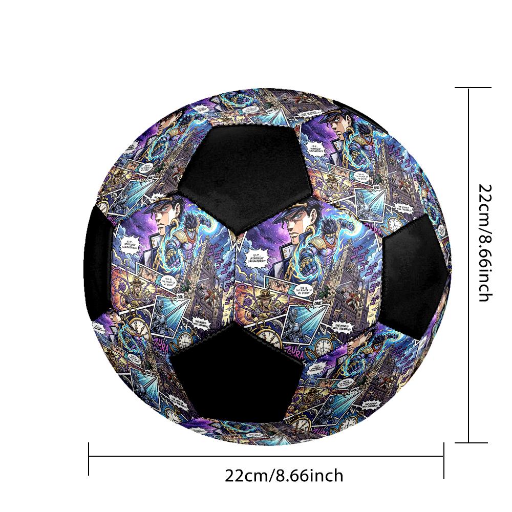 1pc JoJos Bizarre Adventure Football Soccer Ball Size 5 Indoor Soccer Ball Fashion Colorful Backyard Game -Great For Sports Fans Gift HE6