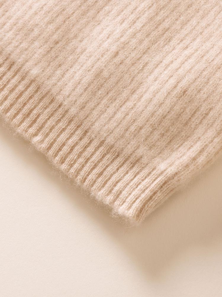 Women's Half-High Neck Cashmere Sweater: Cozy, Stylish, Seamless Knit Pullover for Fall & Winter