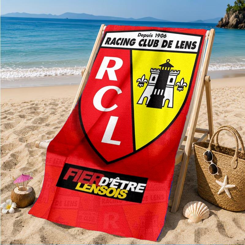 Racing Club De Lens Crest Beach Towel, Quick-drying, Easy To Care For, Suitable for Both Fitness and Beach Vacations,Sports Essential