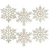 White Christmas Tree Decorations Artificial Flowers Ornaments Berry Stems Hanging Snowflakes for Xmas Tree Party Holiday Decor