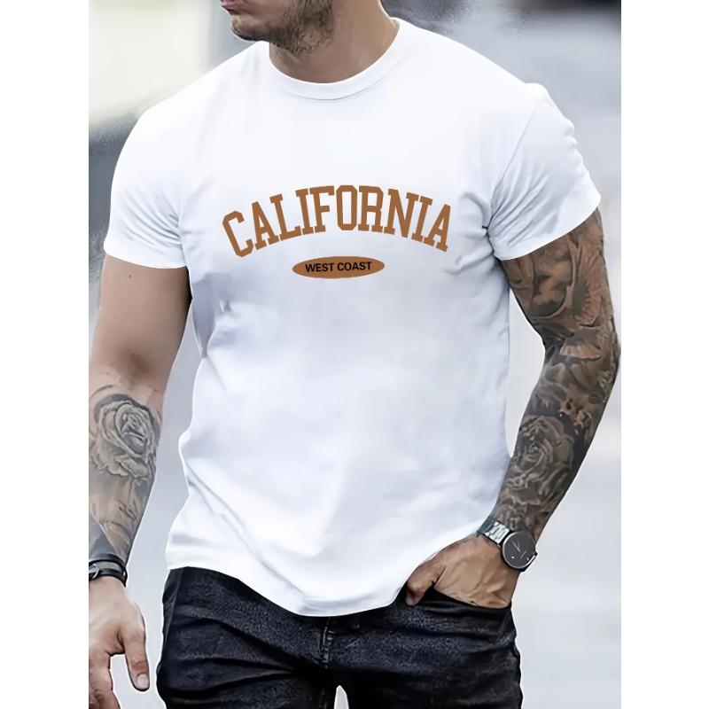 

Men s summer fashion casual loose letter printed short sleeved shirt XL