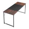 Computer Desk, 160 Cm Office Gaming Desk for Home Office, Writing Study Work Modern Simple Table with Metal Frame for Large Legroom, Rustic Brown and