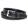 [KIETH] Crocodile Embossed Belt for Men, Genuine Leather, Kip Leather, Black, Made In Japan, Matte Finish, Adjustable Size, KE21472-19