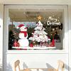 Christmas Decoration Scene, Christmas Snowman Store Window, Window Sticker, Static Electricity Sticker
