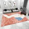 Nordic Style Carpe Irregular Geometric Print Home Decor Rug Non-slip Abstract Mat for Living Room Bedroom Balcony Etc