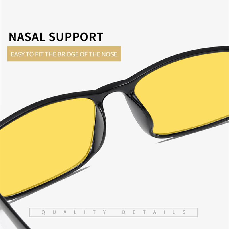 Luxuriöse TR90-Nachtsichtbrille mit Blaulichtfilter für Männer und Frauen, UV400-Schutzbrille für den Außenbereich