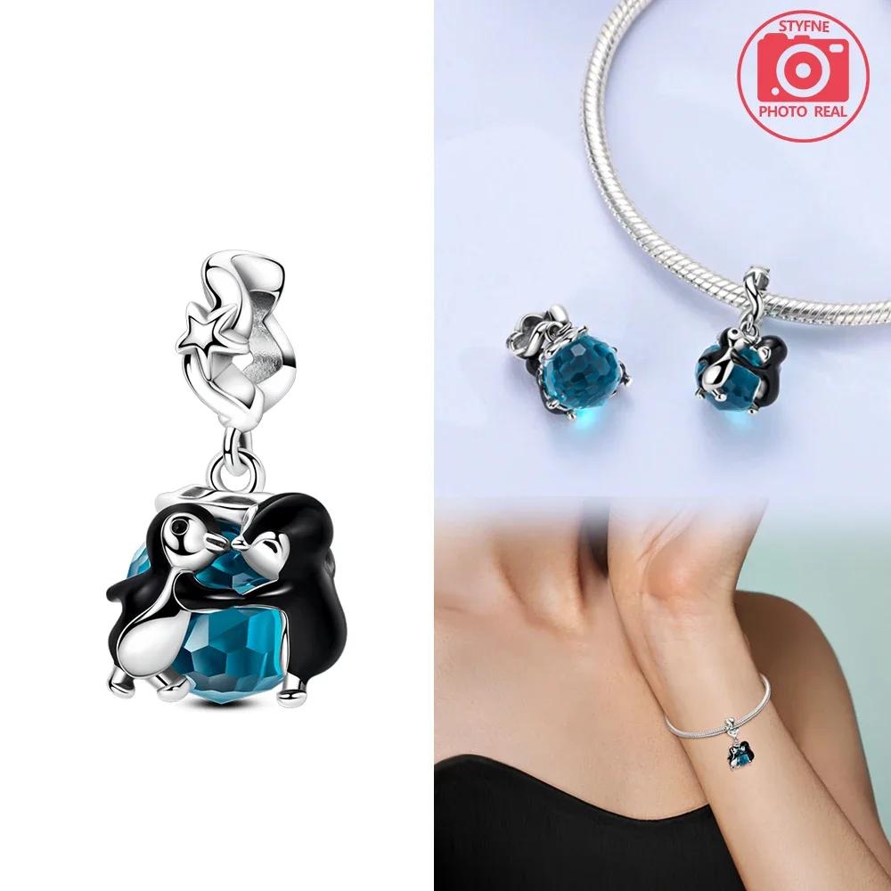 Dancing Penguin Pendant Copper Colors Charm Beads Fit Original Charms Bracelet Beads For Women Jewelry Making Gifts