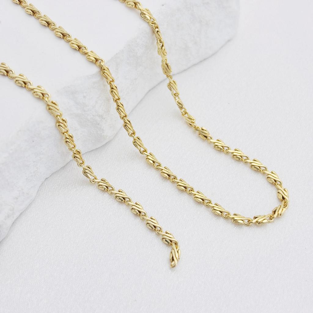 14K Gold-Filled O-Chain Flat Meander Necklace Bracelet DIY Jewelry Accessories