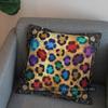 2D Colorful Leopard-Print Pillow For Decor Pattern Cushion Cover Suitable For Sofa Bedroom Car Pillow Cover