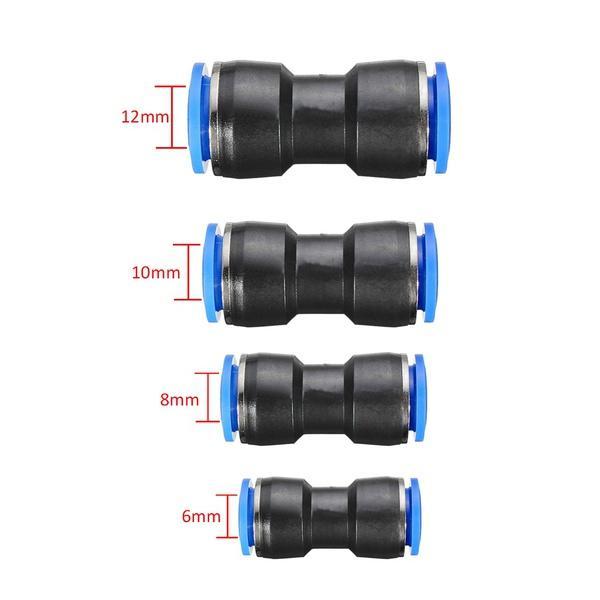 5pcs Pneumatische Steckverbindung Winkelanschluss Druckanschluss Luft 6mm-12mm