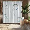Bubble Shower Curtain, Floating Transparent Bubbles Design, Fade-Resistant Polyester, Machine Washable, Modern Bath Decor