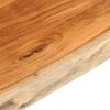 Tabletop 110x60x2.5cm Rectangular Solid Acacia Wood Live Edge