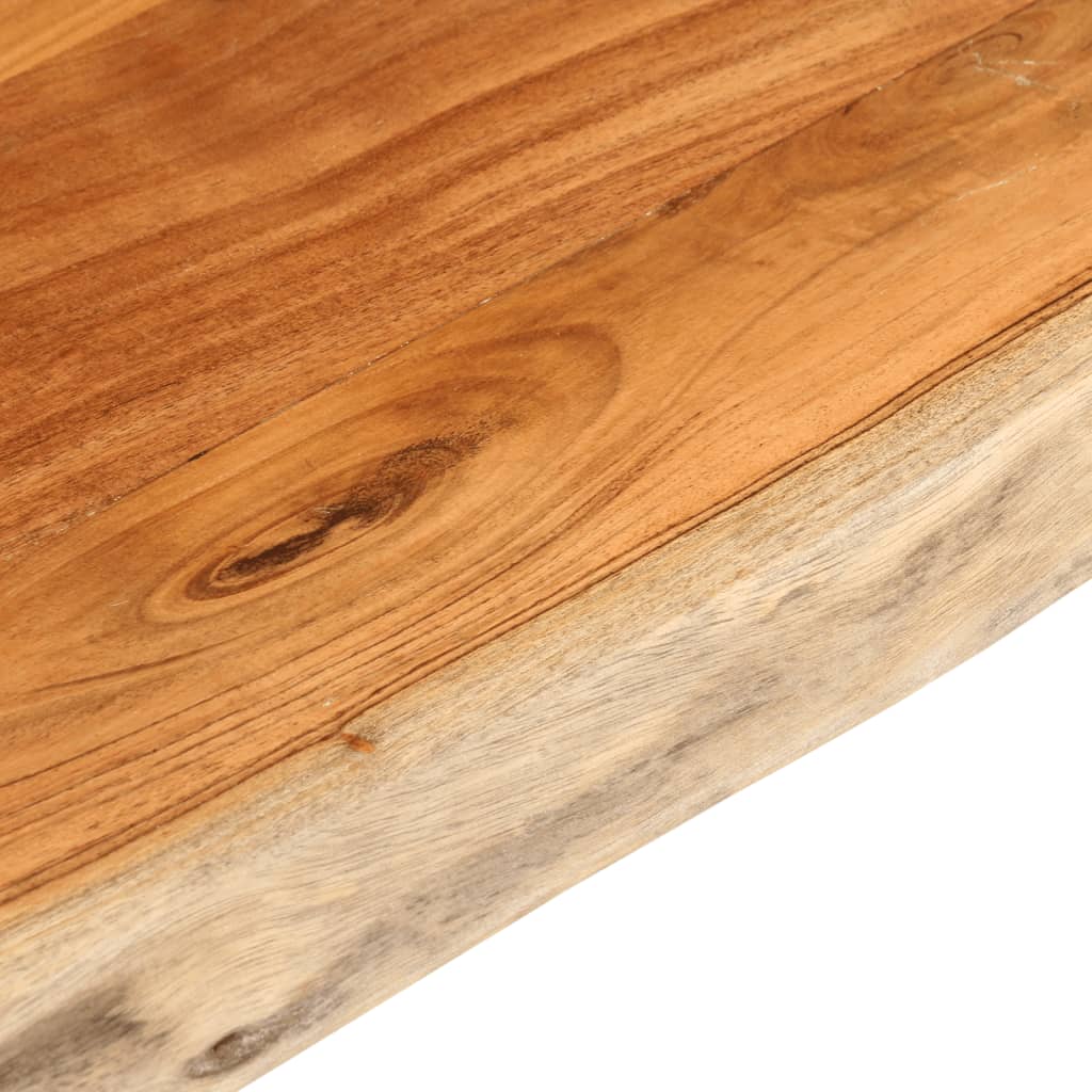 Tabletop 110x60x2.5cm Rectangular Solid Acacia Wood Live Edge