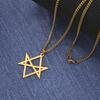 Jeshayuan Thelema Unicursal Hexagram Stainless Steel Pendent Necklace Sheffield Band BMTH Logo Men Necklaces Jewelry Gift