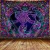 Arazzo Elefante Arazzo Bohemien Hippie Arazzo Estetico Mandala Mistico Appeso a Parete per Casa Soggiorno Camera da Letto Dormitorio