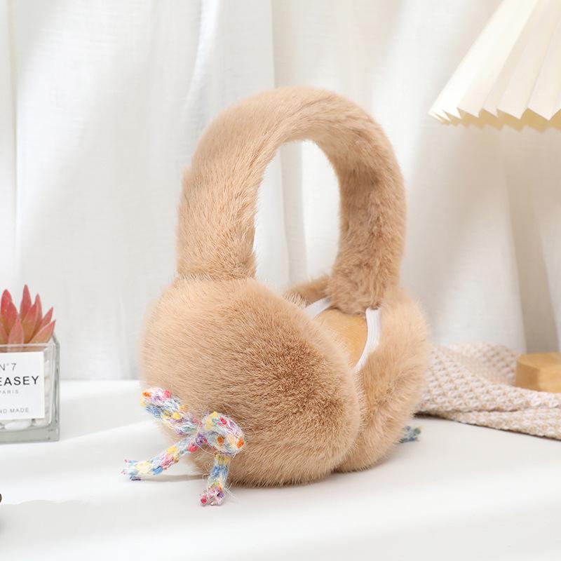 2025 Women's Foldable Winter Rabbit Plush Earmuffs - Warm Cycling Ear Covers