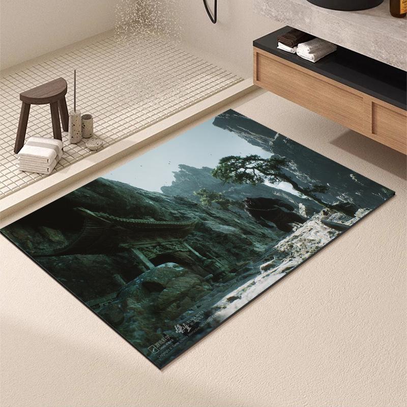 Washable Wear-resistant Diatom Mud Floor Mats Bathroom Anti-slip Mats