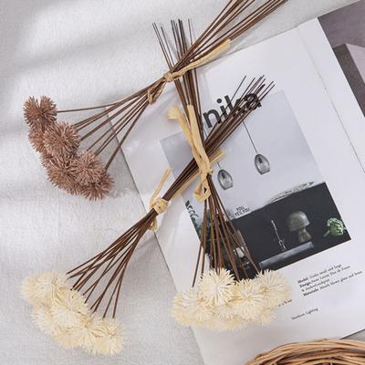 12 Sträuße Künstliche Pompon-Chrysanthemen Künstliche Blume Kleiner Mini-Chrysanthemenball mit Langem Stiel für DIY Hochzeitssträuße Vasendekoration