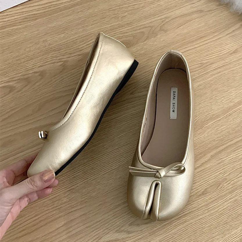 Fashion IPPEUM Women Tabis Shoes Red Split Toe Ballet Flats  2024 New Mary Janes Ballerinas Zapatos Mujer