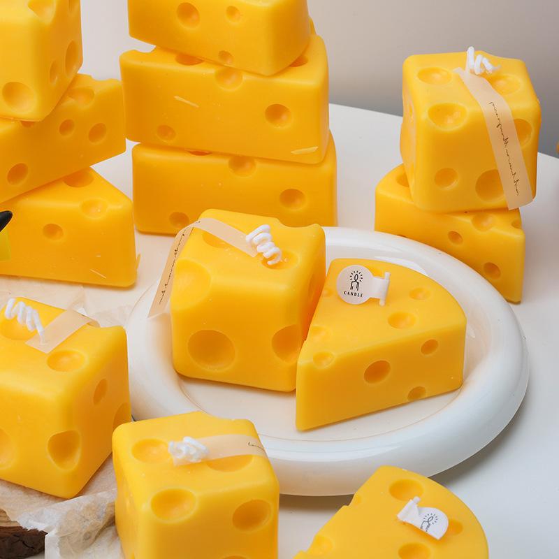 Cheese-Shaped Scented Candle: Handmade Gift & Party Favor Incense Ornament