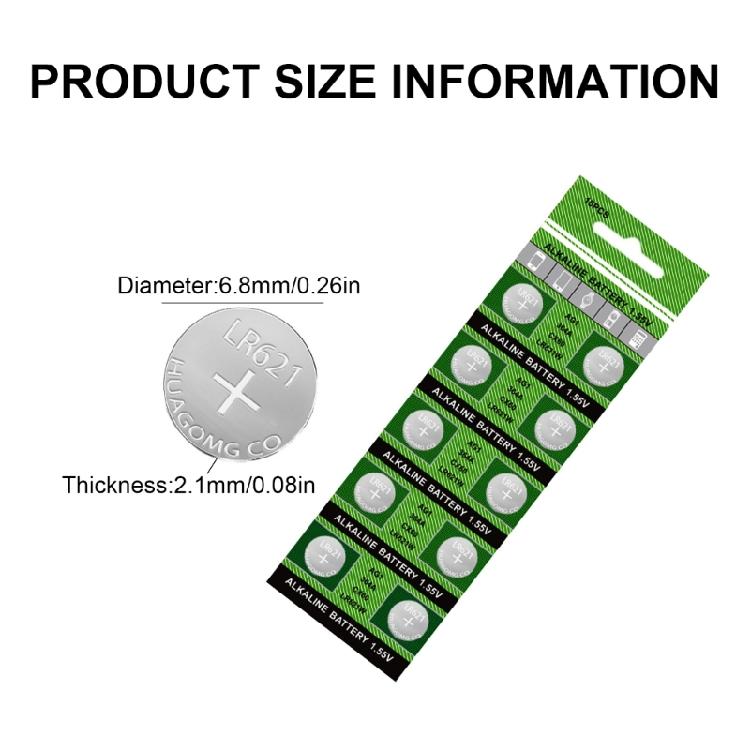 AG1/364/LR621 Button Coin Cell Batteries Durability Button Batteries for Daily Use Stable Voltages for Small Electronics