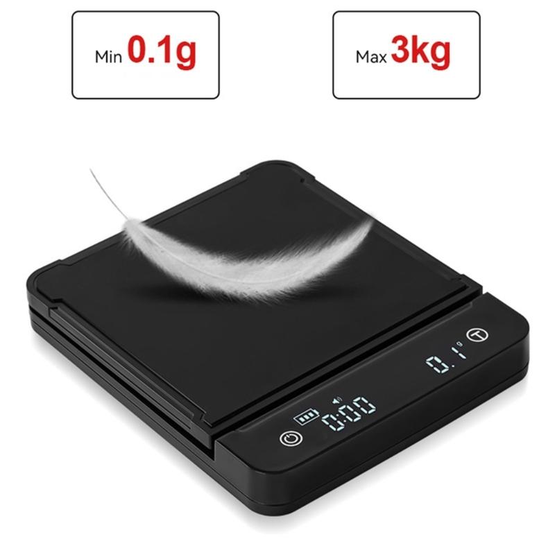 Small LED Display Coffee Scale Food Scales Plastic Material Small Digital Coffee Scale Perfect Gift for Coffee Lovers