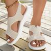 Fashion Women's Fashion Knit Black Wedge Sandals Lightweight Non Slip Summer Shoes for Women Comfort Casual Sports Sandalias Mujer 2025