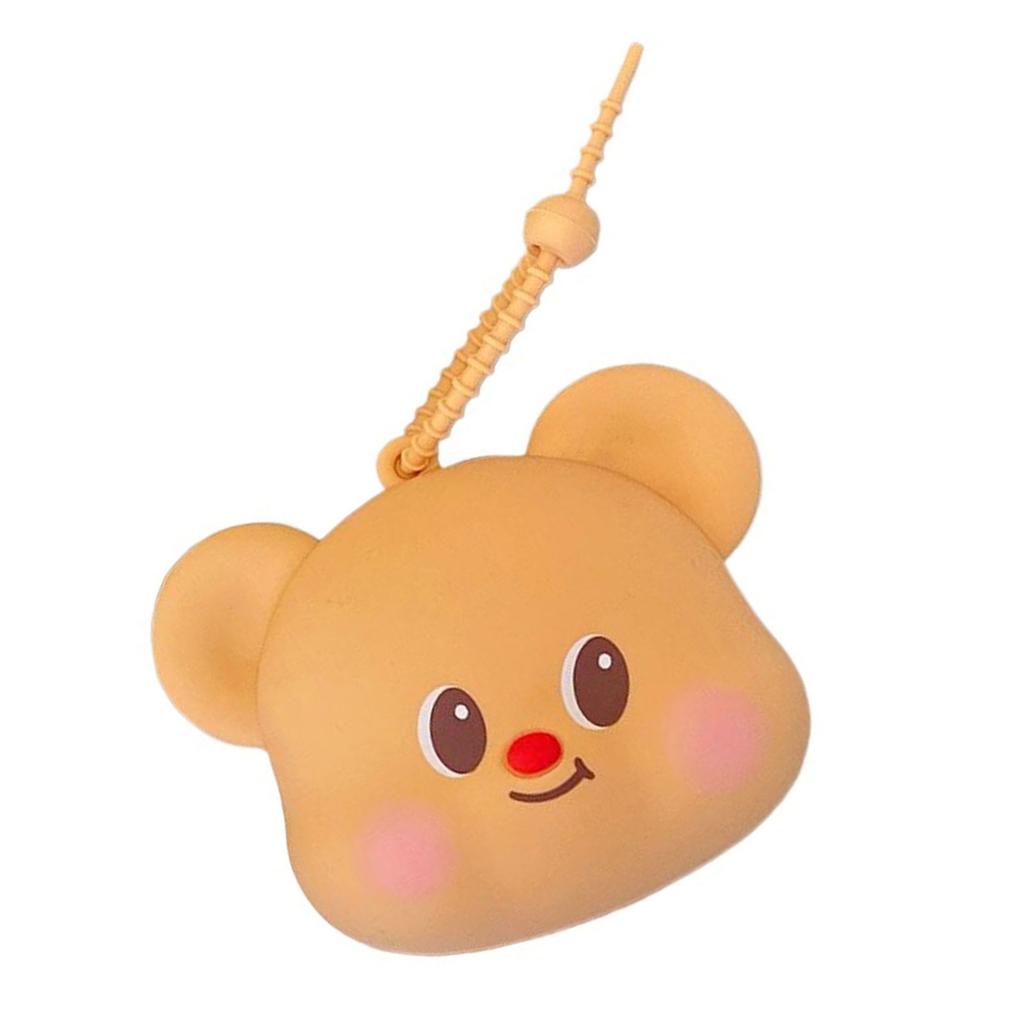Cartoon Bear Keychain Silicone Storage Solution For Pocket Change Jewelry Daily Bag