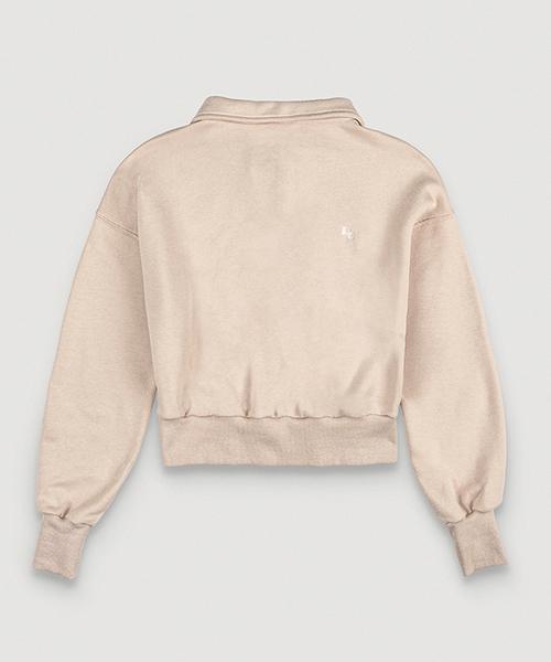 ROVVE Cropped Collar Sweat Shirt (Beige)