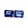 Natural Blue Tanzanite Loose Gemstone 16.00 Ct Emerald Shape Pair Cerified for Jewelry Designs