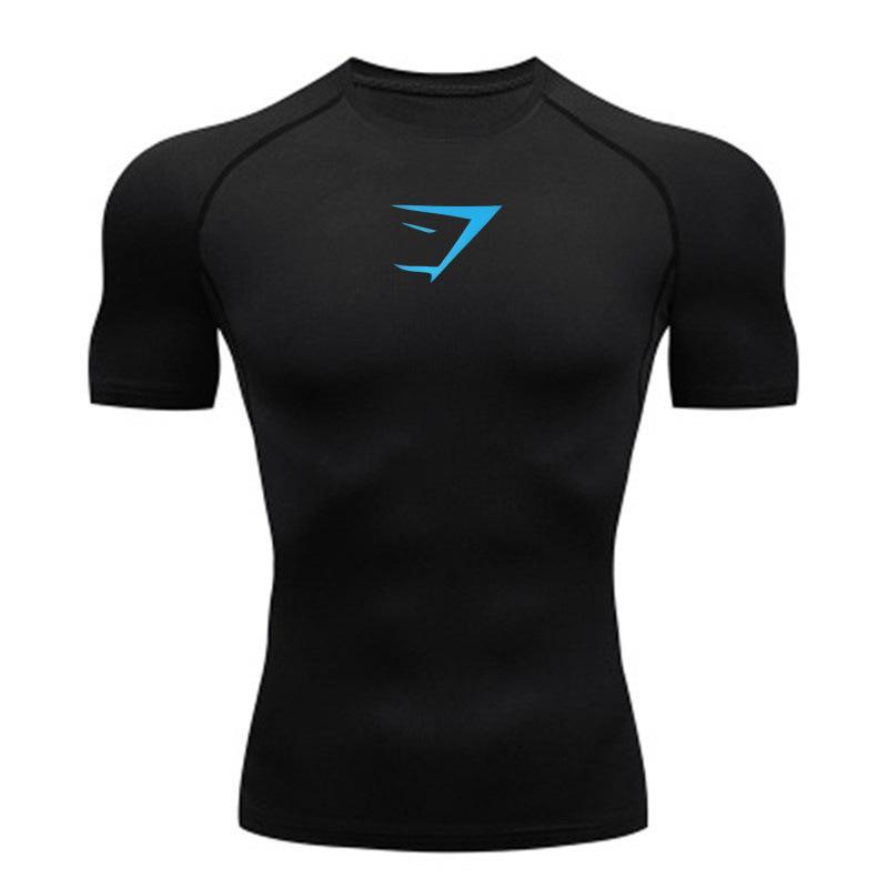 Y2Ktemu Men’s Quick-Dry Shark Gym Bodysuit: Short & Long Sleeve Options