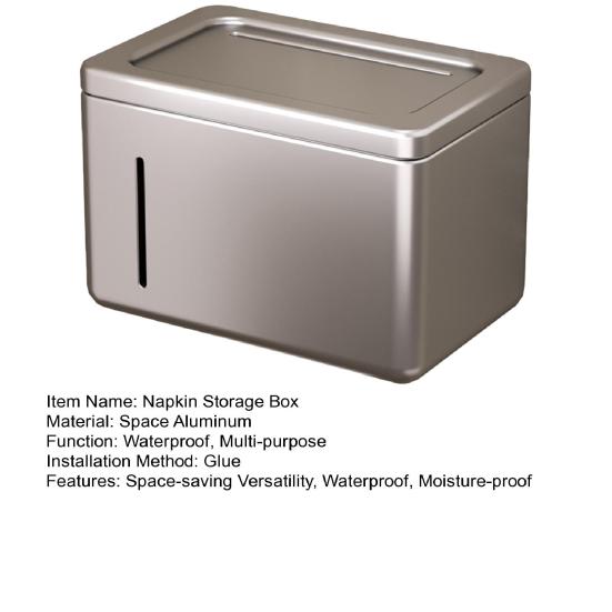 Napkin Storage Box Wall Mounted Waterproof Toilet Paper Holder Non-drilled Easy Installation Bathroom Organizer