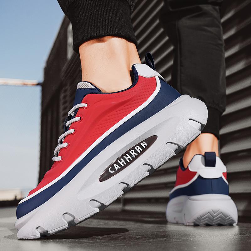 Thick Bottom Casual Sneakers Men's Shoes Fashion Athletic Jogging Shoes Versatile Board Shoes Breathable Anti Slip Walking Shoes