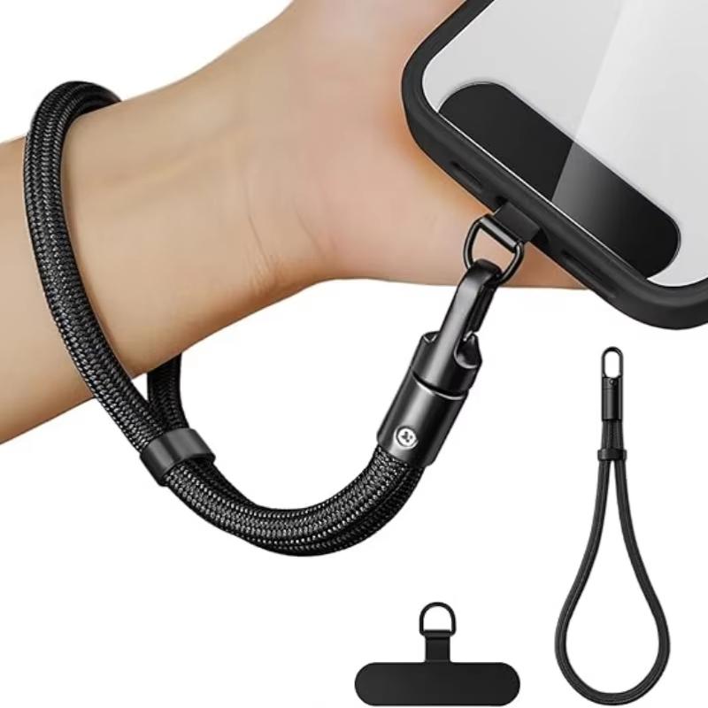 Lanière de téléphone universelle avec clip Améliorée Anti-chute Rotation à 360° Sangle réglable pour le cou/porté en bandoulière pour tous les étuis de téléphone