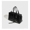 2026 New Retro Top-layer Cowhide Boston Bag Bowling Old Money Style High-end Cross-body Women's Large Capacity