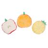 Mofu Plush Toy with Fruit (Orange) [Safe for Cats] Catnip Plush Toy, Stress Relief, Exercise Relief for Indoor Cats, Solitary Play, Body Pillow, Food