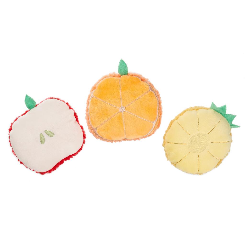 Mofu Plush Toy with Fruit (Orange) [Safe for Cats] Catnip Plush Toy, Stress Relief, Exercise Relief for Indoor Cats, Solitary Play, Body Pillow, Food