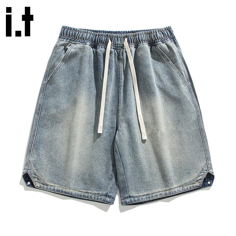 CHOCOOLATEit Men s Retro Washed Denim Shorts L