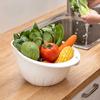 Practical Plastic Strainer Basket With Slanted Base And Side Draining Holes Kitchen Rice Washing Bowl Vegetable Colander