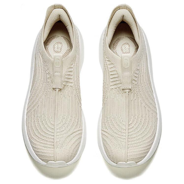 Anta Comfortable Versatile Wear-Resistant Non-Slip Low-Top Casual Shoes Men sneakers Beige 912427705S-5